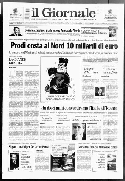 Il giornale : quotidiano del mattino